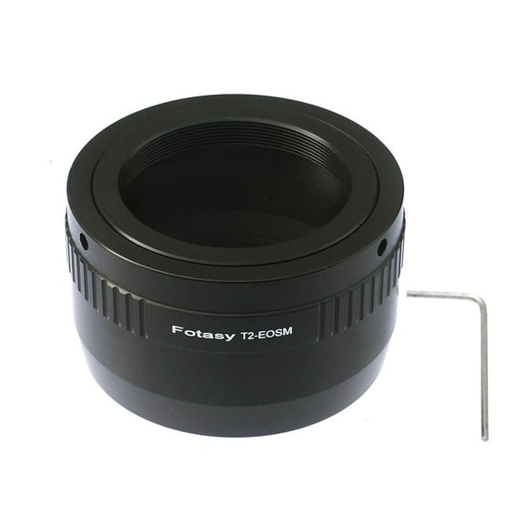 Fotasy Adjustable T Mount T2 Lens to Canon EOS M Adapter, T EF-M Adapter, Compatible with T Mount Telescope Lens & Canon EOS M Mount Mirrorless Camera M1 M2 M3 M5 M6 M6 Mark II M10 M50 M100