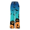 thumbnail image 6 of adviicd Cozy Halloween Pajama Pants for Women - Cute Baggy Sweatpants Lounge Outfits (Blue, M), 6 of 6