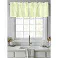 thumbnail image 2 of Yellow Stripes Valances for Windows, Rod Pocket Kitchen Valance Curtains - Soft & Washable Small Window Treatment for Living Room, Bathroom, Classic Vertical Striped 54x18inch, 1 Panel, 2 of 9