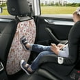thumbnail image 5 of Cute Deer Daisy Flower Pink BackSeat Car Organiser, Waterproof Scratchproof Car Seat Protector with Pocket for Kids Dogs Pets, Kick Mat Back Seat Protector, 2 Pack Back Seat Cover, 5 of 5