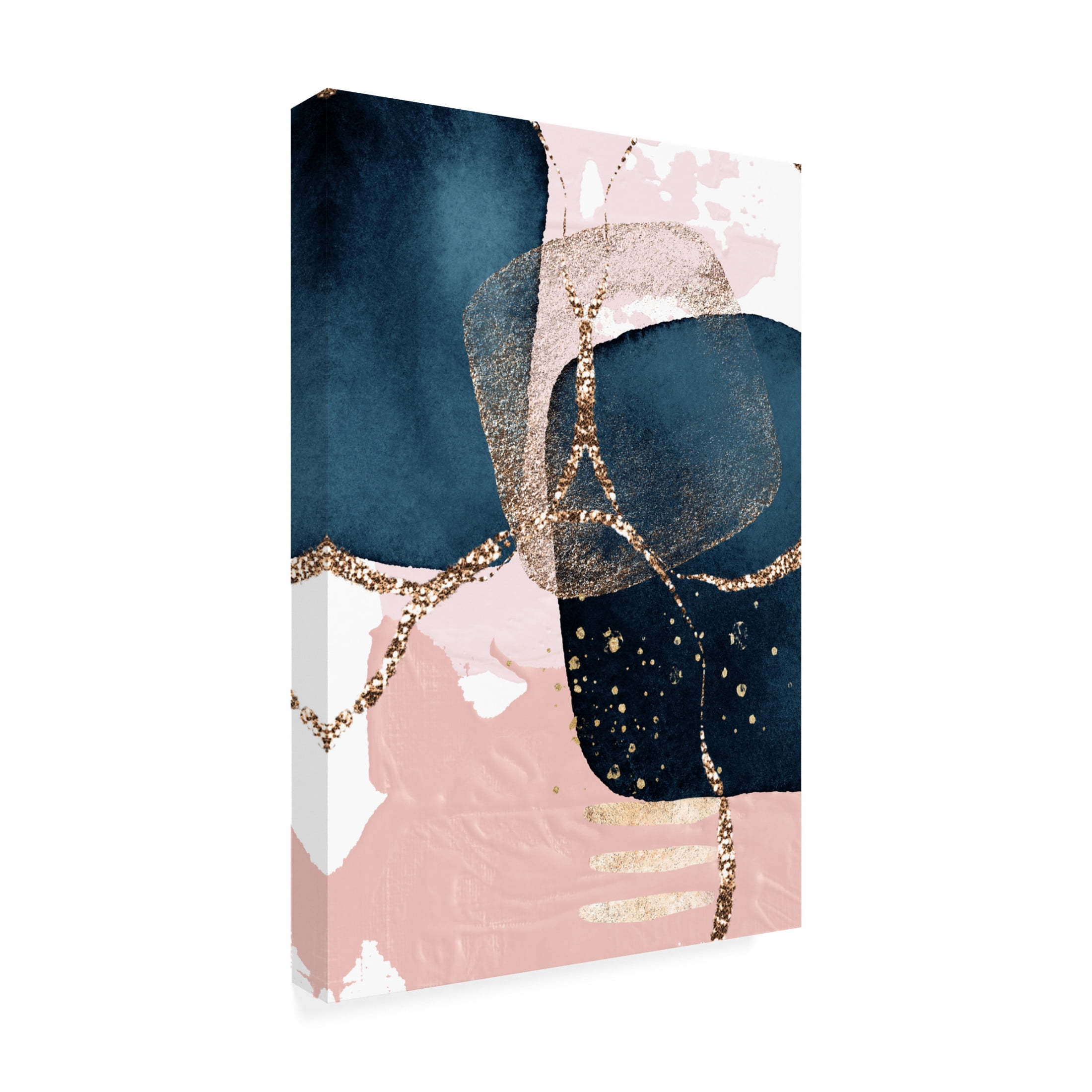 Trademark Fine Art Sally Ann Moss Fabulously Navy 3 Canvas Wall Art