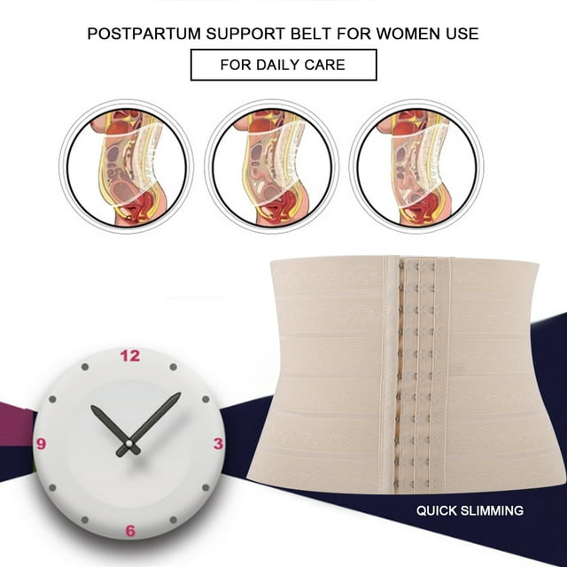 Ceinture de Soutien Élastique Maternité Post-Partum pour Femmes, Ceinture de Modelage pour Récupération Noir TG