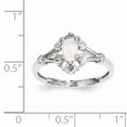 thumbnail image 2 of 925 Sterling Silver Rhodium-Plated Created Opal and Diamond Ring, 2 of 2