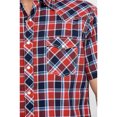 thumbnail image 4 of Wrangler Men's Retro Premium Plaid Print Short Sleeve Western Shirt - MVR448M, 4 of 6