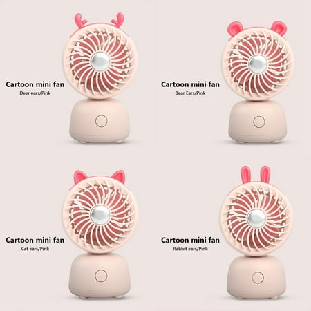

YiFudd Cute Pet Ears Mini Fan USB Charging Desktop Mini Fan Portable Desktop Mini Fan