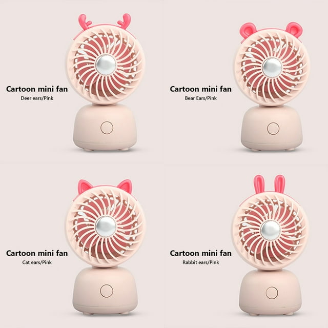 Up to 40% off Gifts Oefntac Mini Fan Cute Pet Ears Mini Fan USB Charging Desktop Mini Fan Portable Desktop Mini Fan