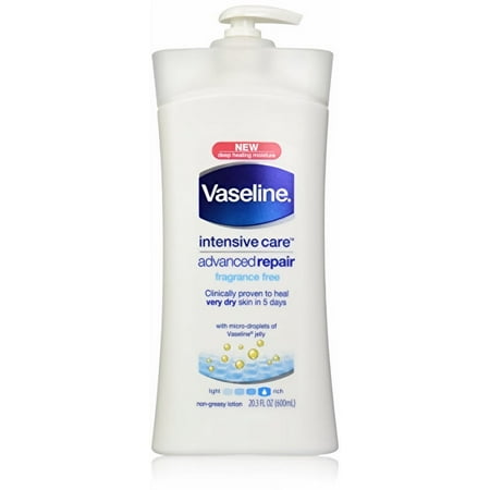 Vaseline Intensive Care Unscented Healing Moisture Lotion, 20.3 oz (Pack of 8)