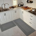 thumbnail image 6 of Kitchen-Rugs-Washable-Kitchen-Mats-for-Floor Non-Slip Kitchen Mat Set of 2 Absorbent Kitchen Runner with TPR Non Skid Backing,Grey,24x35inch/24x60inch, 6 of 14