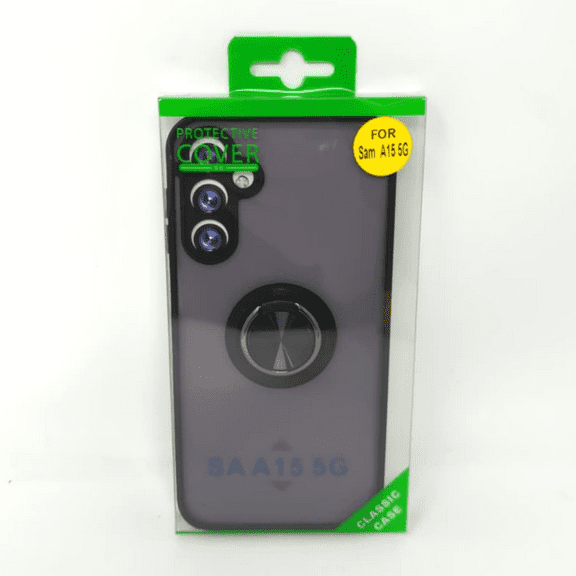 Samsung Galaxy A15 5G TPU Case w/Magnetic Ring Protective Cover - Black