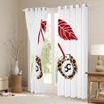 thumbnail image 3 of jejeloiu Abstract Cherry Billiards Curtains Pack of 2 (42x84 Each),Kids Ball Game Curtains Blackout,Brown White Bedroom Curtains For Adults,Ultra Soft Home Decor, 3 of 6