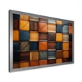 thumbnail image 2 of Designart "Earth Colors Tiles in Colorful Patterns VI" Geometric Framed Wall Art Decor - Bohemian Multicolor Boho Mosaic Entryway Framed Wall Art Print, 2 of 6