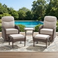 thumbnail image 2 of Jentlehouse Patio Furniture Set with Swivel Chair,High Back Outdoor Wicker Gliders with Ottomans,Patio Set for Balcony Deck Porch, 2 of 11