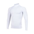 thumbnail image 2 of Manyakai Men's Compression Rash Guard Shirts Long Sleeve Turtleneck Athletic T-Shirts Quick Dry White L, 2 of 5