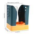 thumbnail image 2 of Basura ajustable puede expandible cubo para dormitorio de baño () amarillo azul, 2 of 7