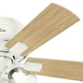 thumbnail image 4 of Hunter 42 inch Indoor Ceiling Fan with LED Lights and Pull Chain - Low Profile Mount White Ceiling Fan, 5 Blades, For Bedroom, Living Room, or Kitchen, Quiet - Crestfield 52152, Fresh White, 4 of 16