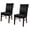 Black, variant on Pemberly Row 19.5" Bonded Leather Dining Chair in Cream (Set of 2)