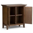 thumbnail image 5 of JERFIT 32" Solid Wood Low Storage Cabinet with 2 Doors & Adjustable Shelves, Dark Brown Transitional Style Accent Console for Living Room, Bedroom, Entryway, 5 of 7