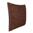 thumbnail image 2 of Fotbe Dark Brown Glitter Pattern Velvet Decorative Throw Pillow Covers with Elegant Piping, Soft Plush Cushion Cover for Sofa, Bed, Car, Office-16"x16", 2 of 8