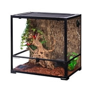 REPTIZOO Reptile Glass Terrarium with Double Hinge Door 24" x 18" x 24"45 Gallon)