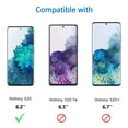 thumbnail image 2 of [2 Pack] Cnarery Screen Protector for Galaxy S20, 9H Tempered Glass Film, Fingerprint Unlock, Bubble Free, Scratch Resistant, Full Coverage, 2 of 7