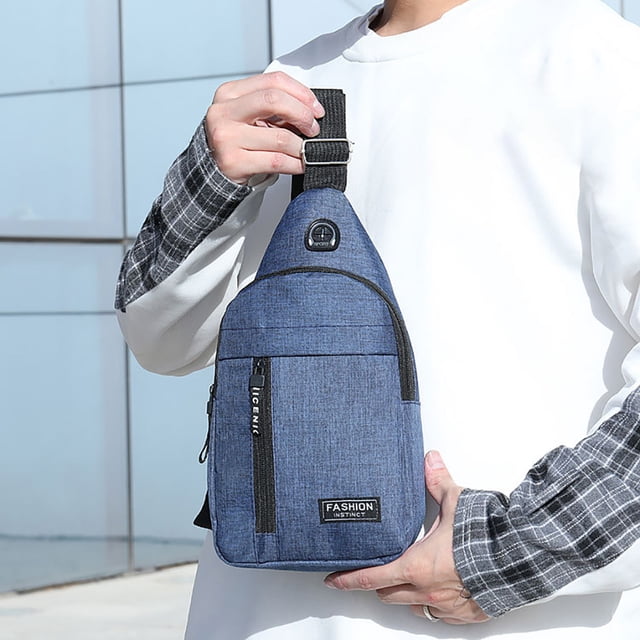 Bolso De Pecho Bolso Riñoneras informales para hombre, riñoneras de poliéster antirrobo para senderismo, montañismo