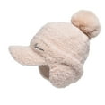 thumbnail image 1 of Women Letter Knitting Wool Cap Winter Warm Hat Ear Protection Baseball Cap Plush Thickened Wool Ball Cap, 1 of 2