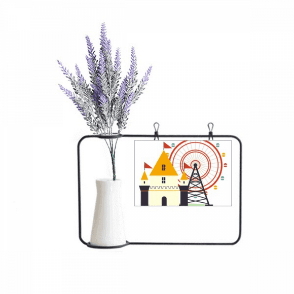 Visiting theme park in South Korea Artificial Lavender Flower Vase Bottle Card