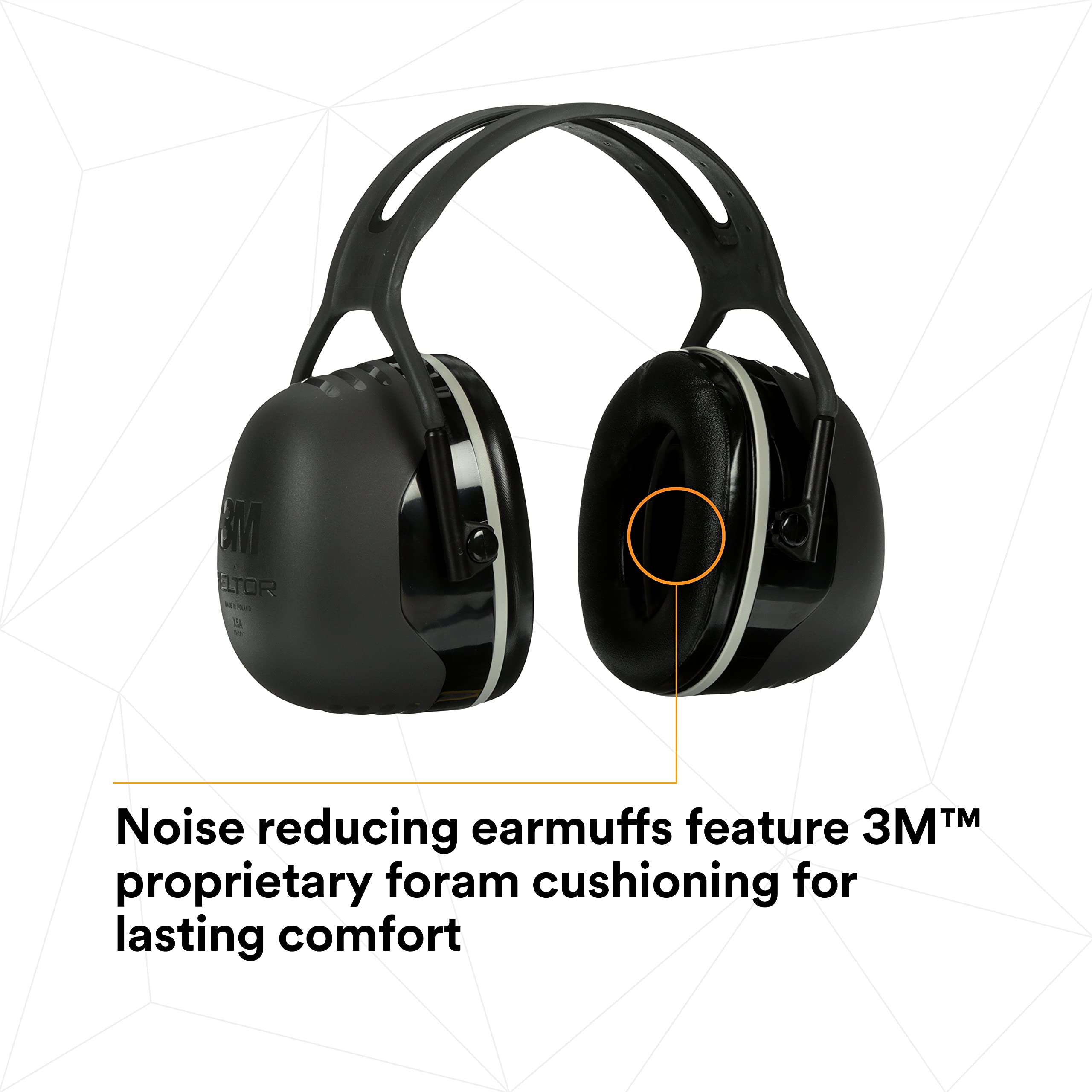 3M PELTOR X5 Earmuffs, Over-The-Head, NRR 31 dB