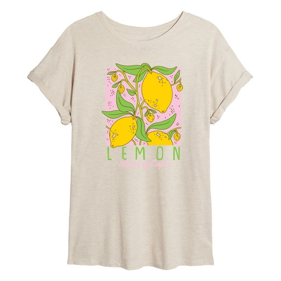 Instant Message - Lemon Island Of Capri - Women's Oversized Graphic T-Shirt