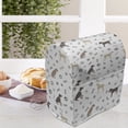 thumbnail image 3 of Dog Lover Stand Mixer Cover, Paw Print Bones and Dog Silhouettes American Foxhound Breed Playful Pattern, Kitchen Appliance Organizer Bag Cover with Pockets, 5 Quarts, Umber Beige Grey, by Ambesonne, 3 of 4