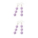 thumbnail image 4 of Pendientes de gancho trenzado Qarigey para mujer colgantes Púrpura 2piezas, 4 of 6