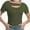 Army Green, variant on Womens Summer Short Sleeve T Shirts Slim Fit One Piece Cutout Scoop Neck Going Out Date Night Tops