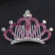 thumbnail image 2 of Crystal Hair Crown Comb Attractive Tiara Headdress Hair Accessory for kids Children Girls (Pink), 2 of 3