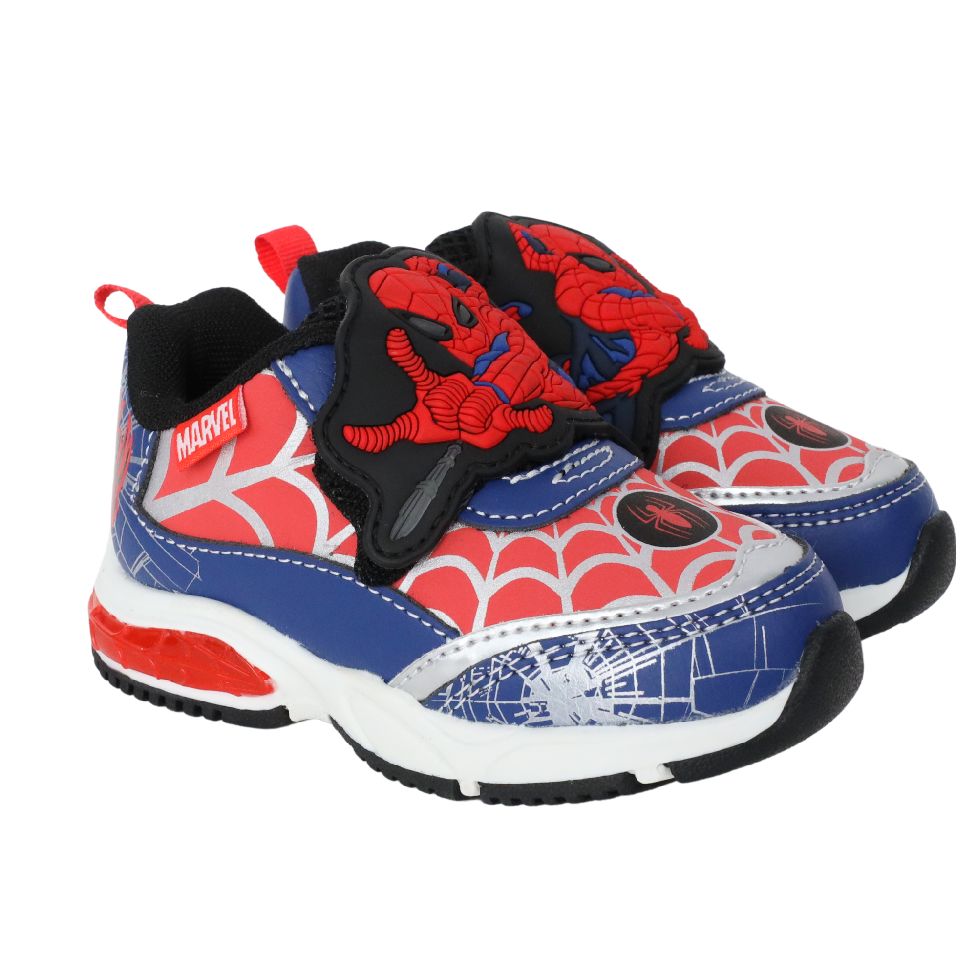 Ground Up Spiderman Light-Up Toddler Sneakers, Blue/Red photo 2