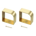 thumbnail image 1 of Uxcell 2 Pcs Cubierta de Pata de Mueble de Latón, 1.65 x 1.77 x 0.79 Pulgadas, Cubiertas de Pata de Mueble en Forma de U Doradas para Proteger el Suelo de Sillas, Mesas, Sofás, Camas, 1 of 6