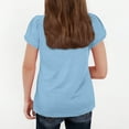 thumbnail image 4 of Delliss Girls' Summer Crew Neck T Shirts Petal Sleeve Cute Casual Fashion Tops 5-15 Years, 4 of 7