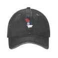 thumbnail image 1 of DouZhe Adjustable Washed Cotton Baseball Cap - Serbia Geography Map Flag Prints Vintage Dad Hat Unisex Sports Caps (Black), 1 of 7