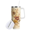 thumbnail image 3 of 40 oz Insulated Stainless Steel Tumbler Double Wall Stainless Steel Tumbler with 2-Way Drinking Bears Are Eating Honey, 3 of 9
