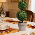 thumbnail image 6 of YOHAVEN Artificial Topiary Ball Faux Boxwood Potted Decor For Indoor Outdoor Tabletop, Year Round Greenery Accent, Waterproof Sunproof Plastic, Gift Friendly, Easy Maintenance, 6 of 6