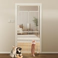 thumbnail image 2 of Slsy Barrière pour Animaux de Compagnie Extra Haute de 75 Pouces, Largeur Réglable de 29,5 à 32 Pouces, Barrière de Sécurité à Franchir pour Chats et Animaux de Compagnie, Sans Perçage, Double Porte pour Embrasures de Porte, Escaliers, Cuisine, Maison, 2 of 8