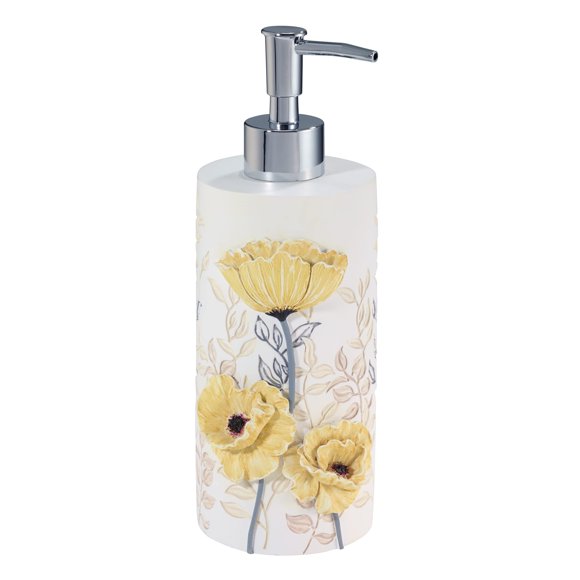 Avanti Linens - Dispensador de jabón/bomba de loción para baño de invitados, artículos esenciales para decoración elegante del hogar (colección Marielle)