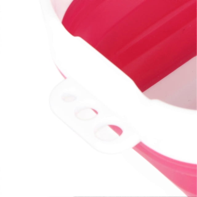 Collapsible Paint Brush Washer Professional Thickened Bottom Silicone Paint Brush Bucket for Beginners with Scrubbing Board Red