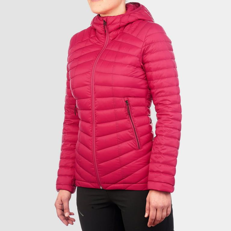 Forclaz Trek 100, 23°F Real Down Packable Puffer Backpacking Jacket,  Women's, Pink, 2 XL