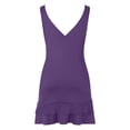 thumbnail image 5 of YTCAMLO Deep V Neck Midi Dresses for Women Formal Sleeveless Fishtail Bodycon Dress Mermaid Dress Ruffle Cocktail Party Dress, 5 of 7