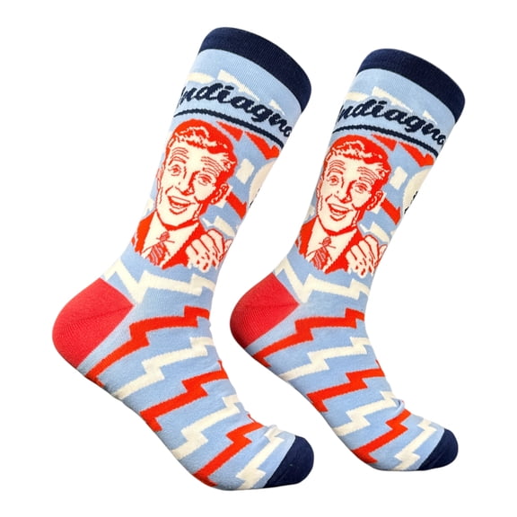 Undiagnosed But Something Aint Right Socks Funny Sarcastic Graphic Novelty Footwear For Men