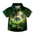 thumbnail image 6 of hengsof Kids' Short Sleeve Printed Button Down Collared Casual Shirt with Chest Pocket, 6 of 7