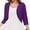 F1-Purple, variant on Chiclily Women's 3/4 Sleeve Open Front Cardigan Red L Lightweight V-Neck Cropped Bolero Shrug Sweater for Women