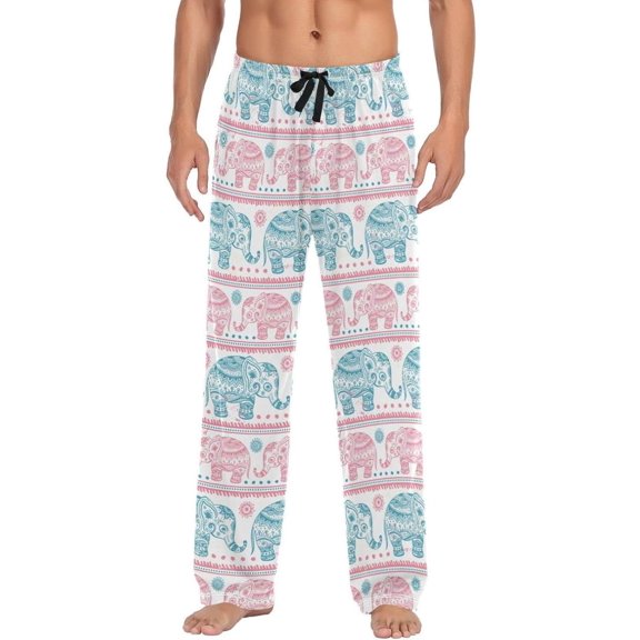 GZHJMY Elephant Pajama Pants for Men, Lounge Pants Lightweight Men Pajama Bottoms with Drawstring Pockets, Christmas New Year Birthday Gifts, X-Large