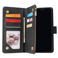 thumbnail image 2 of iPhone XS Wallet Case, iPhone X Case,Dteck Soft Leather Zipper Wallet Case Magnetic Buckle Horizontal Flip Cover with 5 Card Slots/Photo Pocks For Apple iPhone XS/X 5.8 inch 2018, Black, 2 of 7