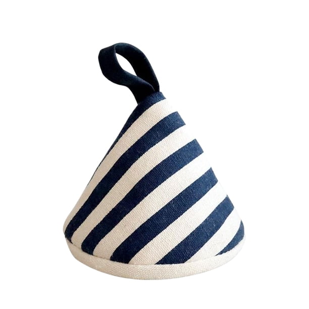 Tapa de olla triangular Yuarrent evita quemaduras cocina y Comedor lunares raya azul